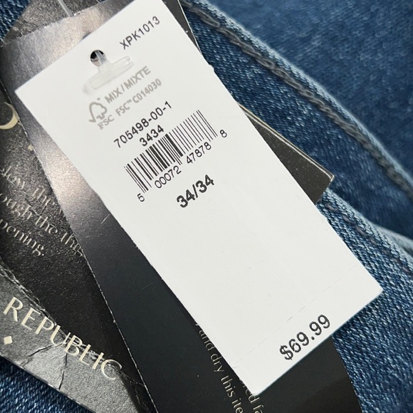 NWT - Banana Republic Factory Men’s Slim Fit Jeans, 705498 - Size 34Wx34L - Picture 12 of 12